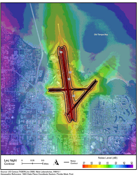 Night time Average Sound Level Contours